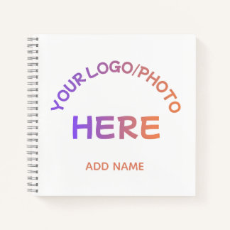 Aangepaste bedrijfslogo naam zwart hardcover notit notitieboek