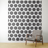 Aangepaste bedrijfslogo patroon achtergrond wandkleed (In situ)