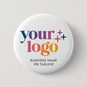 Aangepaste bedrijfslogo promo ronde button 5,7 cm (Voorkant)