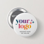 Aangepaste bedrijfslogo promo ronde button 5,7 cm (Voorkant /achterkant)