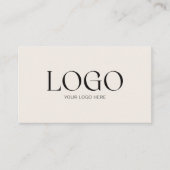 Aangepaste bedrijfslogo QR-code modern minimalisti Visitekaartje (Voorkant)