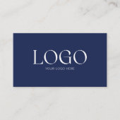 Aangepaste bedrijfslogo QR-code modern minimalisti Visitekaartje (Voorkant)