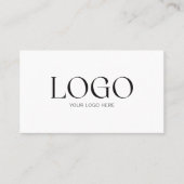 Aangepaste bedrijfslogo QR-code modern minimalisti Visitekaartje (Voorkant)