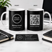 Aangepaste bedrijfslogo QR-code mok | Gepersonalis