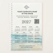 Aangepaste bedrijfslogo QR-code planner kalender (Voorkant)