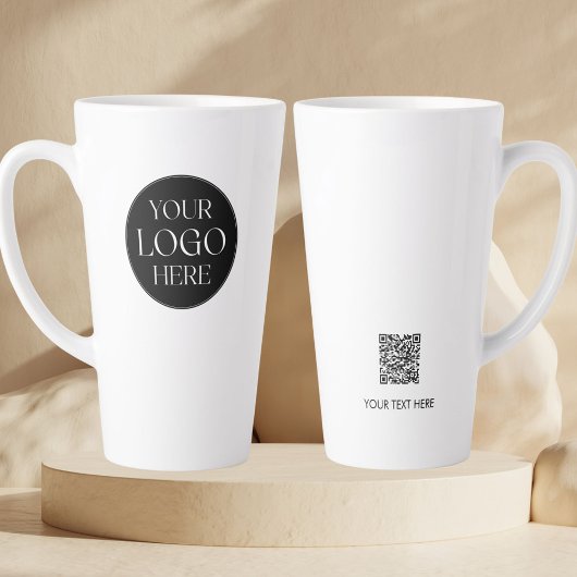 Aangepaste bedrijfslogo QR-code promotioneel Latte Mok