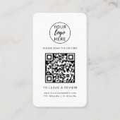 Aangepaste bedrijfslogo QR-code review Visitekaartje (Voorkant)