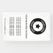 Aangepaste bedrijfslogo slogan en tekst promotie m spandoek (Horizontaal)