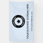 Aangepaste bedrijfslogo slogan website promotie ma spandoek (Verticaal)