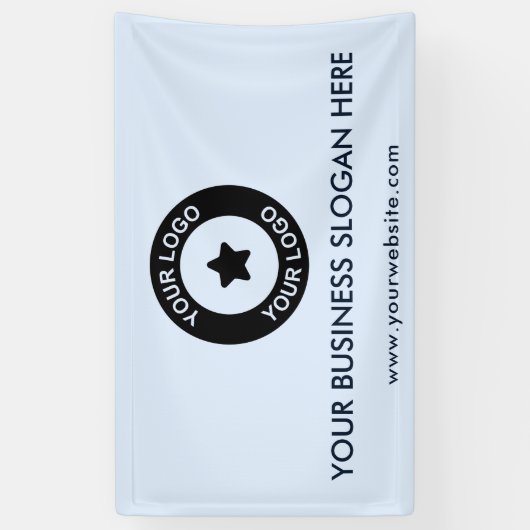 Aangepaste bedrijfslogo slogan website promotie ma spandoek (Verticaal)