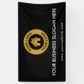 Aangepaste bedrijfslogo slogan website promotie ma spandoek (Verticaal)