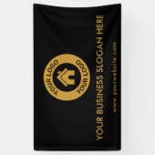 Aangepaste bedrijfslogo slogan website promotie ma spandoek (Verticaal)