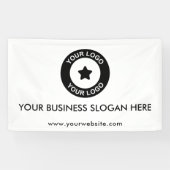 Aangepaste bedrijfslogo slogan website promotie-ui spandoek (Horizontaal)