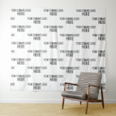 Aangepaste bedrijfslogo step & repeat achtergrond wandkleed (In Situ (horizontaal))