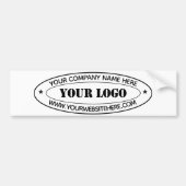 Aangepaste bedrijfslogo tekst bedrijfs bumperstick bumpersticker (Voorkant)