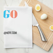Aangepaste bedrijfslogo tekst bedrijfskeukenhanddo theedoek (Quarter Fold)