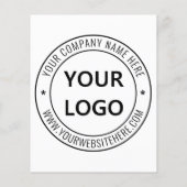 Aangepaste bedrijfslogo tekst promotie zakelijke f flyer (Achterkant)