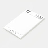 Aangepaste bedrijfslogo's Info Zakelijke Post-it®  Notes (Schuin)