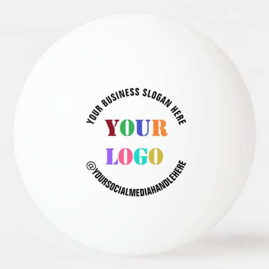 Aangepaste bedrijfslogotekst Ping Pong Bal Voorbee Pingpongbal (Voorkant)
