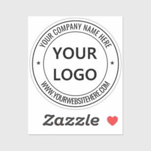 Aangepaste bedrijfslogotekst Zakelijke sticker voo