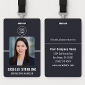 Aangepaste bedrijfsmedewerker Fotonaam Tag-ID Badge