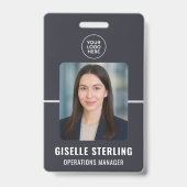 Aangepaste bedrijfsmedewerker Fotonaam Tag-ID Badge (Front)