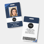 aangepaste bedrijfsmedewerker-ID, foto logo streep Badge (Voor- en achterkant)
