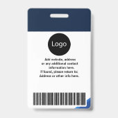 aangepaste bedrijfsmedewerker-ID, foto logo streep Badge (Achterkant)