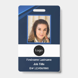 aangepaste bedrijfsmedewerker-ID, foto logo streep Badge