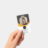 aangepaste bedrijfsmedewerker-ID, foto logo streep Badge (Handheld)