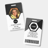 aangepaste bedrijfsmedewerker-ID, foto logo streep Badge (Voor- en achterkant)