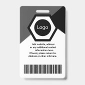 aangepaste bedrijfsmedewerker-ID, foto logo streep Badge (Achterkant)