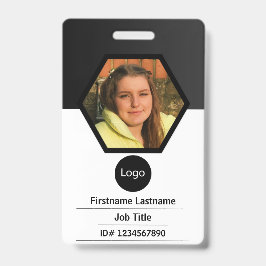 aangepaste bedrijfsmedewerker-ID, foto logo streep Badge