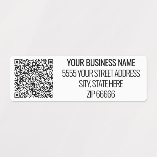 Aangepaste bedrijfsnaam Adres en QR-codebabels Labels (Design 1)