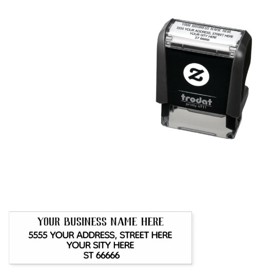 Aangepaste Bedrijfsnaam Adres Zelfinkting Stempel (In situ)