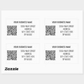 Aangepaste bedrijfsnaam Adresetiketten met QR-code Rechthoekige Sticker (Vel)