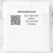 Aangepaste bedrijfsnaam Adresetiketten met QR-code Rechthoekige Sticker (Tas)