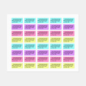 Aangepaste bedrijfsnaam Adresetiketten uw kleuren Labels (Vel)