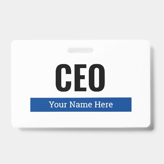 Aangepaste bedrijfsnaam badge met clip (Voorzijde)