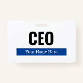 Aangepaste bedrijfsnaam badge met clip (Voorkant)