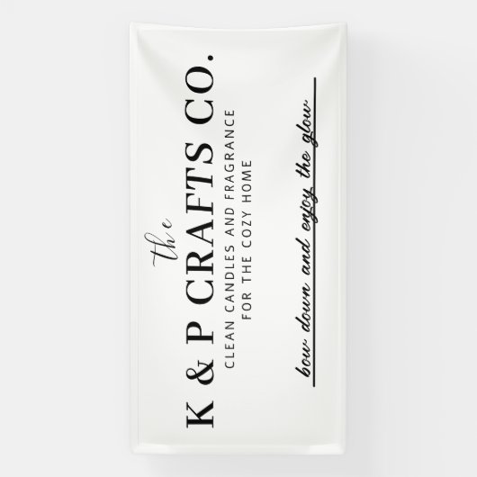 Aangepaste bedrijfsnaam Banner (Verticaal)