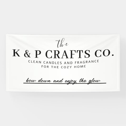 Aangepaste bedrijfsnaam Banner (Horizontaal)