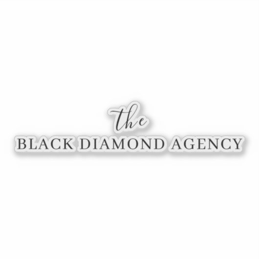 Aangepaste bedrijfsnaam | Bedrijfsmerk Logo Sticker (Voorkant)