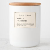 Aangepaste Bedrijfsnaam Blush Roze Kaars Verpakkin Voedselcontainer Etiket (Voorkant)