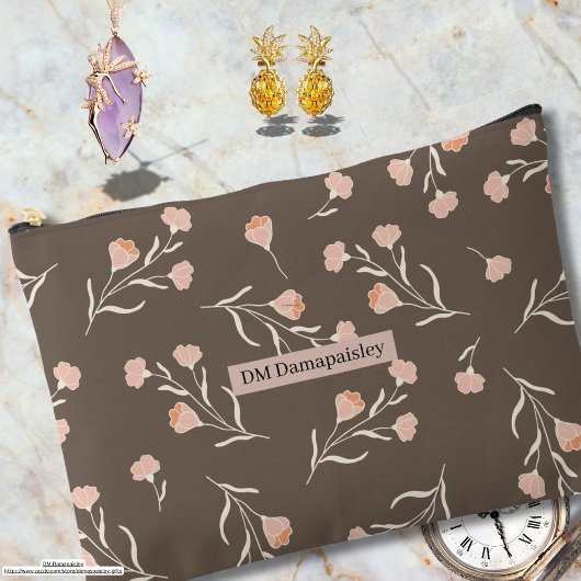 Aangepaste bedrijfsnaam Classy floral pink Cocoa b Etui