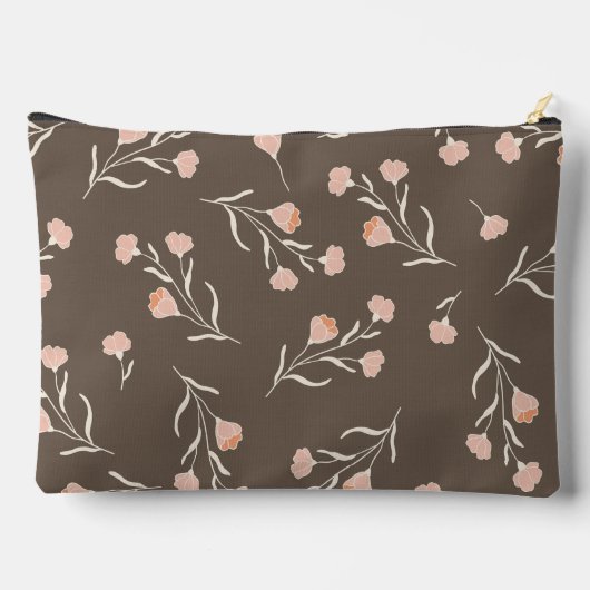 Aangepaste bedrijfsnaam Classy floral pink Cocoa b Etui (Achterkant)