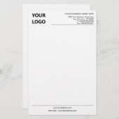Aangepaste bedrijfsnaam Contactgegevens Kantoor Briefpapier (Voorkant / Achterkant)