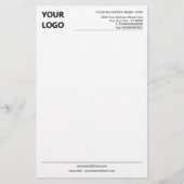 Aangepaste bedrijfsnaam Contactgegevens Kantoor Briefpapier (Voorkant)