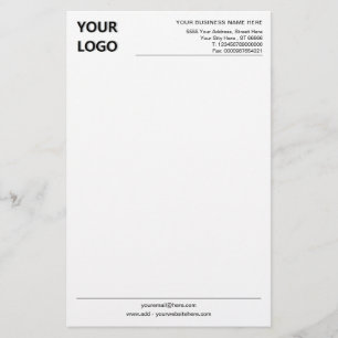 Aangepaste bedrijfsnaam Contactgegevens Kantoor Briefpapier