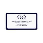 Aangepaste bedrijfsnaam en Logo-adreslabel Etiket (Voorkant)